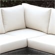Furniture of America Arthur Contemporary Rattan Patio Corner Chair in Light Gray
