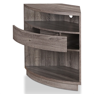 furniture of america nhien 1 drawer wooden corner tv stand