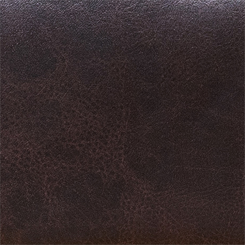 Furniture of America Lillard Faux Leather Upholstered Loveseat in Brown