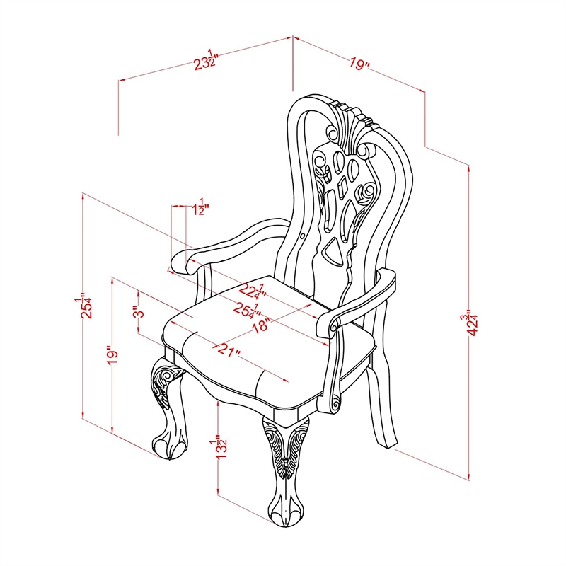 Furniture of America Wilson Traditional Wood 9-Piece Dining Set in Brown Cherry