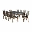 Furniture of America Bethlehem Wood 9-Piece Dining Set in Champagne Gold