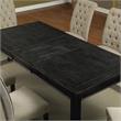 Furniture of America Sinuata Wood 7pc Extendable Dining Set in Black and Beige