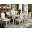 Furniture of America Gaines Wood 9-Piece Dining Set in Antique White