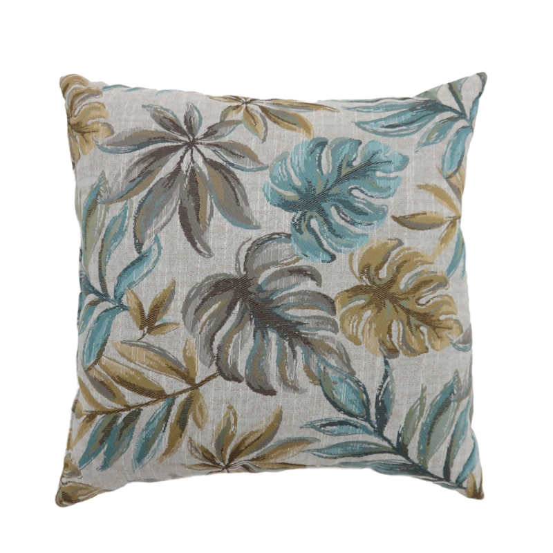 Furniture of America Fabric Small Throw Pillow in Blue (Set of 2)