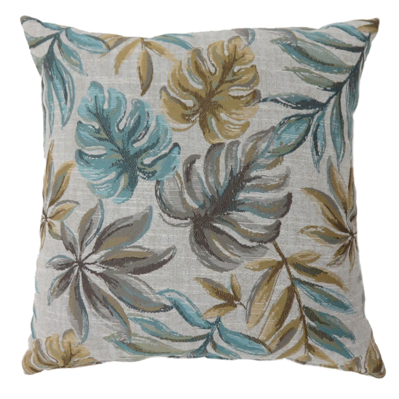 Furniture of America Fabric Small Throw Pillow in Blue (Set of 2)