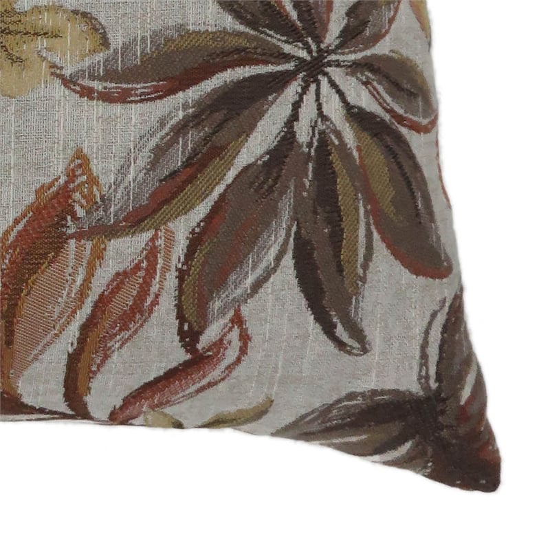 Furniture of America Corelle Fabric Small Throw Pillow in Red (Set of 2)