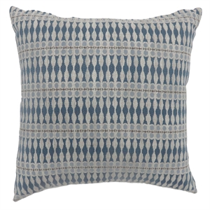 furniture of america plenley square polyester geometric throw pillow in blue (set of 2)