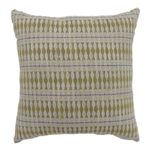 furniture of america plenley square polyester geometric throw pillow in yellow (set of 2)