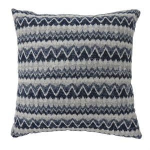furniture of america allene square polyester geometric throw pillow in navy (set of 2)