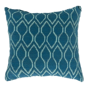 Furniture of America Sandlewood Fabric 18&quot Throw Pillows in Blue (Set of 2)