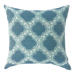 Furniture of America Bluebell Fabric 18&quot Throw Pillows in Blue (Set of 2)