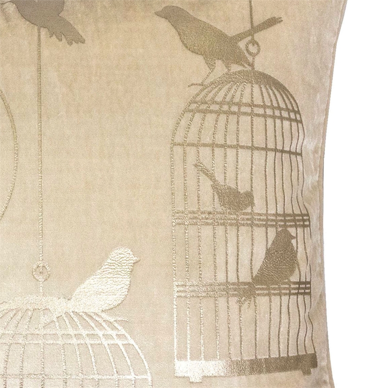 Furniture of America Brantley Fabric Throw Pillow in Ivory (Set of 2)