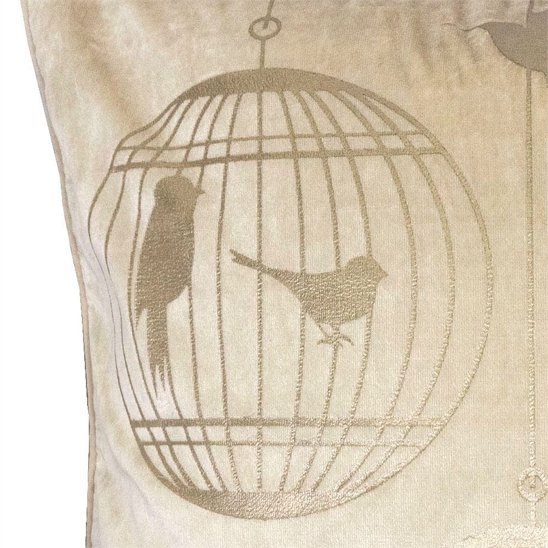 Furniture of America Brantley Fabric Throw Pillow in Ivory (Set of 2)