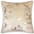 Furniture of America Brantley Fabric Throw Pillow in Ivory (Set of 2)
