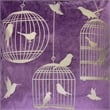 Furniture of America Brantley Fabric Throw Pillow in Purple (Set of 2)