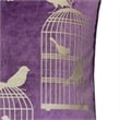 Furniture of America Brantley Fabric Throw Pillow in Purple (Set of 2)