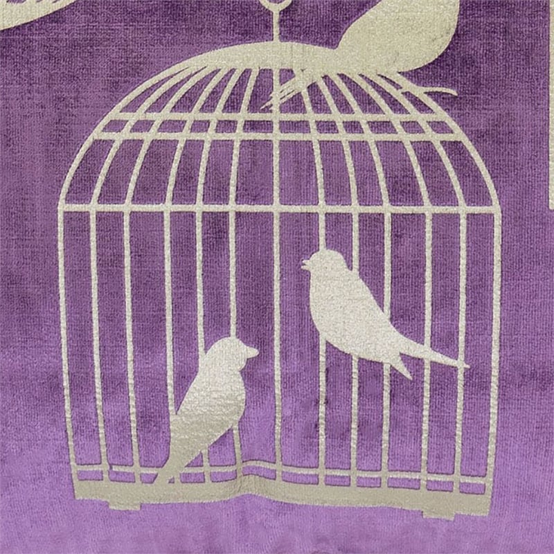 Furniture of America Brantley Fabric Throw Pillow in Purple (Set of 2)