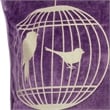 Furniture of America Brantley Fabric Throw Pillow in Purple (Set of 2)