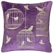 Furniture of America Brantley Fabric Throw Pillow in Purple (Set of 2)