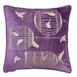 Furniture of America Brantley Fabric Throw Pillow in Purple (Set of 2)