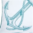 Furniture of America Paloma Fabric Throw Pillows in White and Teal (Set of 2)