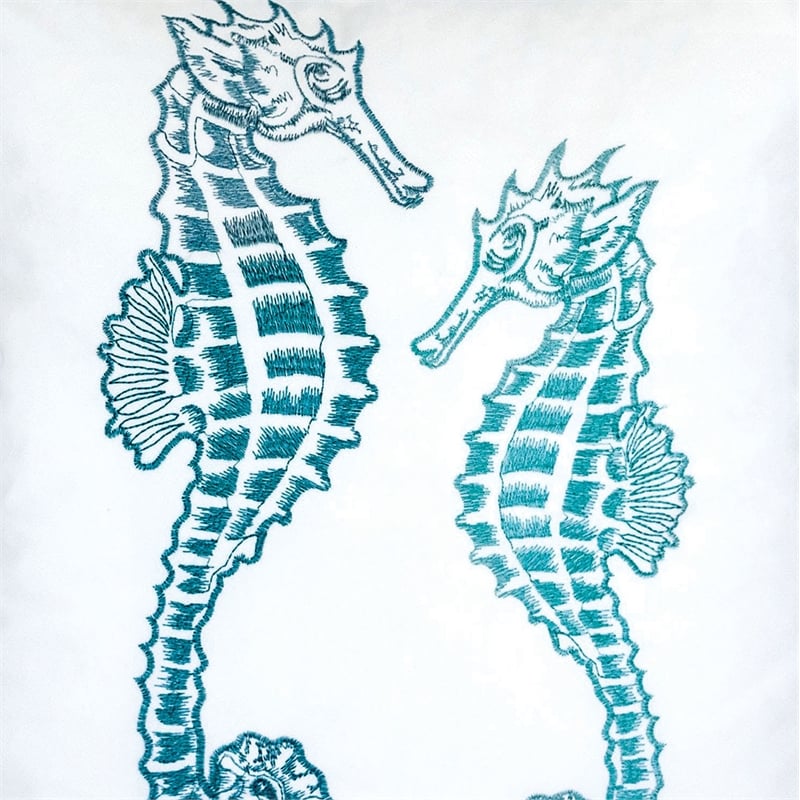 Furniture of America Paloma Fabric 20-Inch Teal Blue Throw Pillow (Set of 2)