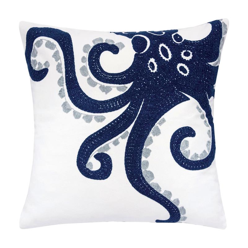 Furniture of America Paloma Cotton 20-Inch Throw Pillow in White (Set of 2)