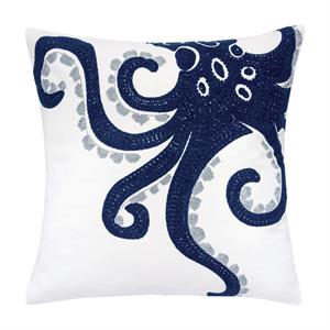 Furniture of America Paloma Cotton 20-Inch Throw Pillow in White (Set of 2)