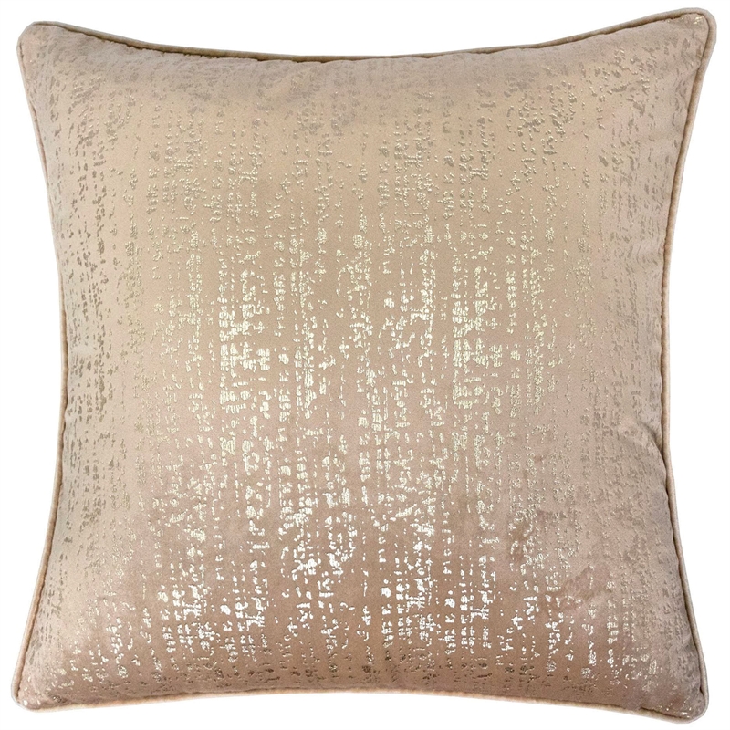 Furniture of America Adeline Fabric Throw Pillow in Beige (Set of 2)