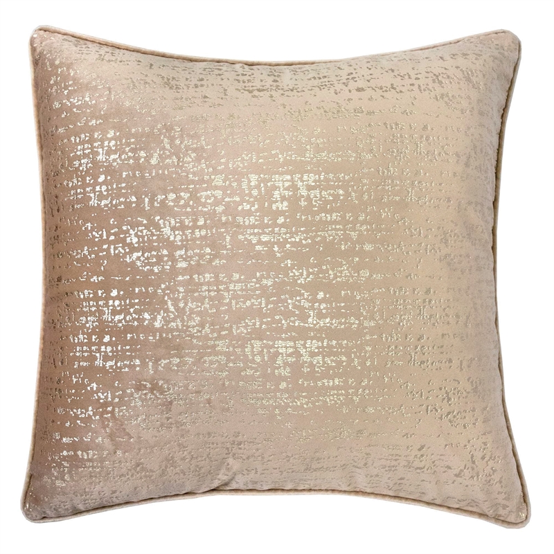 Furniture of America Adeline Fabric Throw Pillow in Beige (Set of 2)