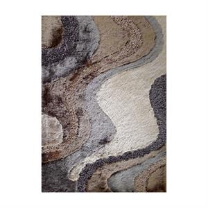 furniture of america lowry contemporary fabric 5'x7' area rug in earth