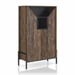 Furniture of America McCarron Rustic Wood 8-Shelf Shoe Cabinet in Reclaimed Oak