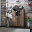 Furniture of America McCarron Rustic Wood 8-Shelf Shoe Cabinet in Reclaimed Oak