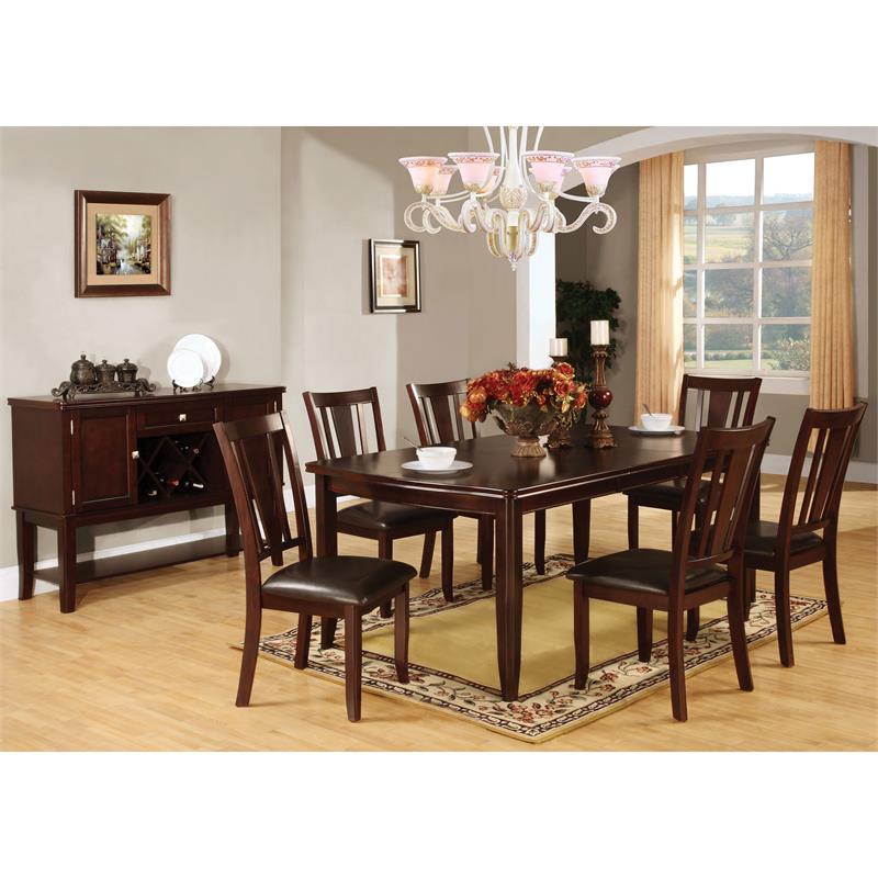 Furniture of America Ellenwood Wood Multi Storage Server in Espresso