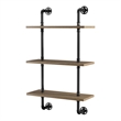 Furniture of America Hollis Industrial Wood 3-Tier Wall Display Shelf in Natural