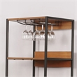 Furniture of America Amarone Wood Multi Storage Wine Rack in Natural