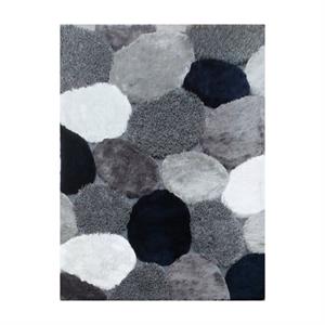 furniture of america lowry fabric 5' x 7' area rug in gray and navy