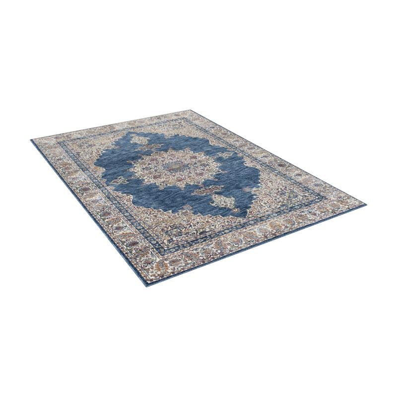 Furniture of America Camden Spaced Dyed Fabric 5'x7' Area Rug in Blue