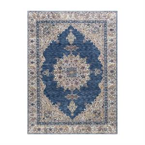 furniture of america camden spaced dyed fabric 5'x7' area rug in blue