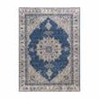 Furniture of America Camden Spaced Dyed Fabric 5'x7' Area Rug in Blue