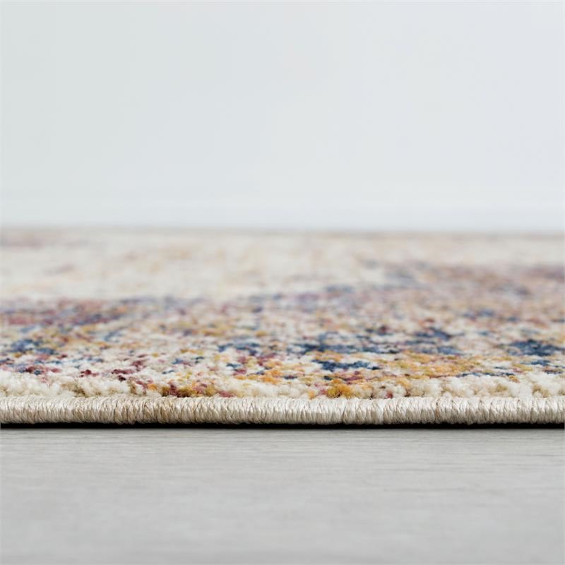 Furniture of America Camden Contemporary Fabric 5'x7' Area Rug in Multi-Color