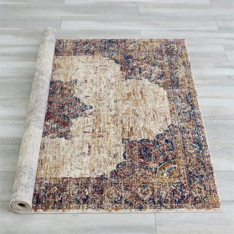 Furniture of America Camden Contemporary Fabric 5'x7' Area Rug in Multi-Color