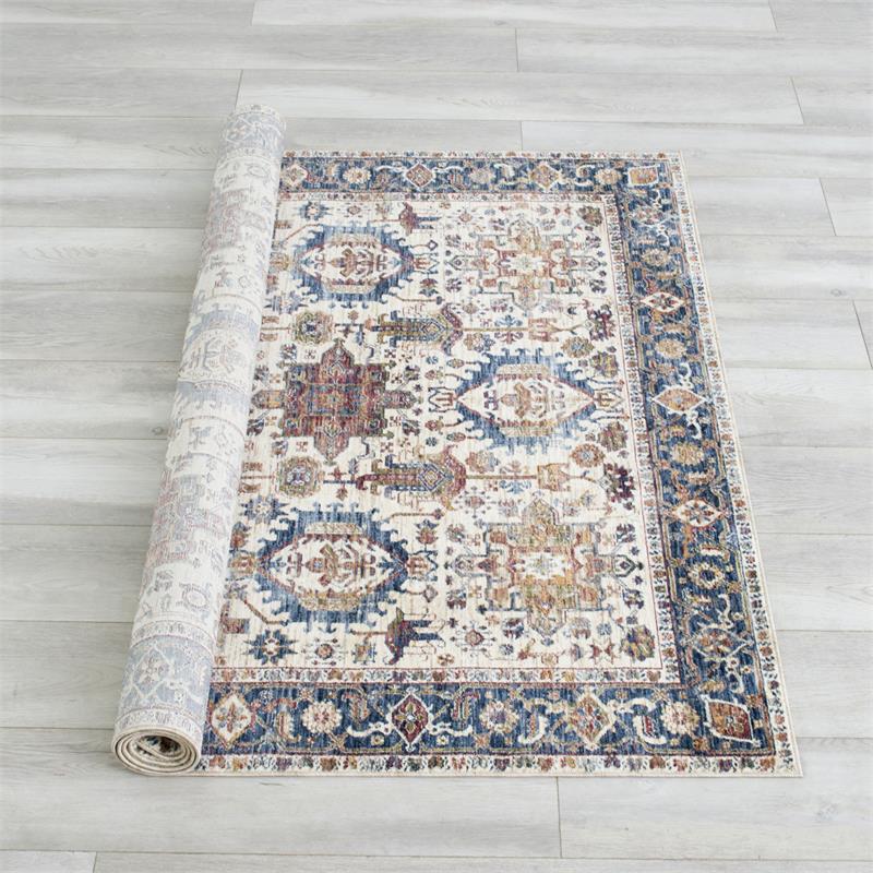 Furniture of America Camden Spaced Dyed Fabric 5'x7' Area Rug in Multi-Color