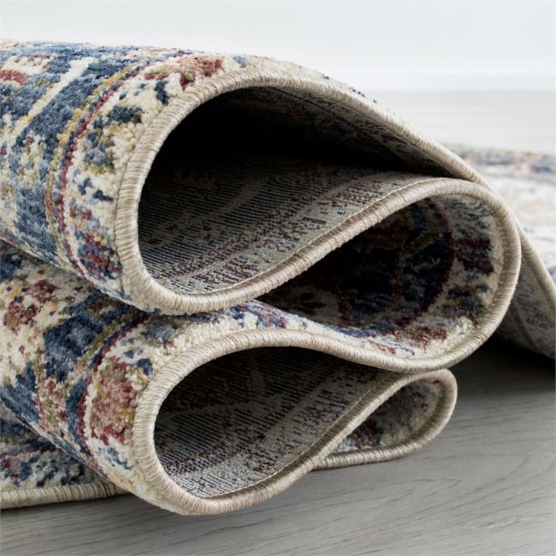 Furniture of America Camden Spaced Dyed Fabric 5'x7' Area Rug in Multi-Color