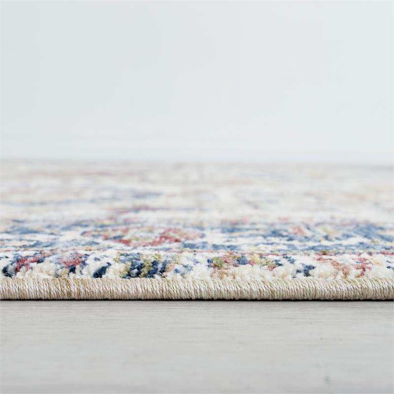 Furniture of America Camden Spaced Dyed Fabric 5'x7' Area Rug in Multi-Color