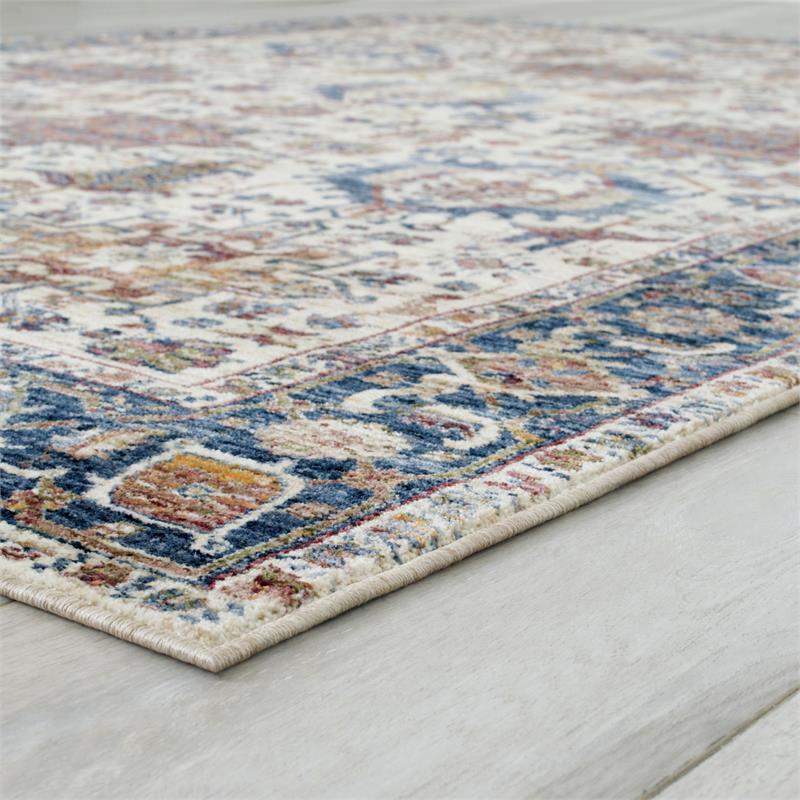 Furniture of America Camden Spaced Dyed Fabric 5'x7' Area Rug in Multi-Color
