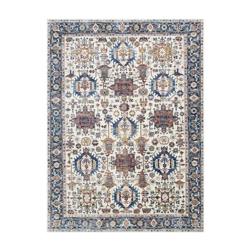 Furniture of America Camden Spaced Dyed Fabric 5'x7' Area Rug in Multi-Color