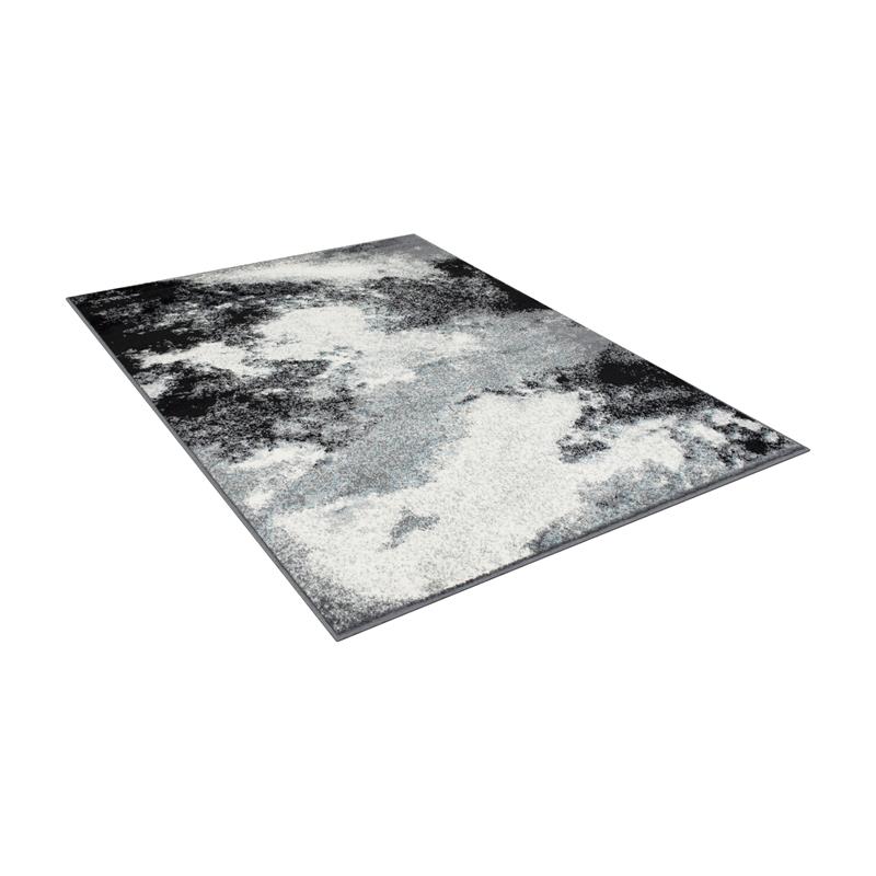 Furniture of America Nicolette Contemporary Fabric 5'x7' Area Rug in Gray