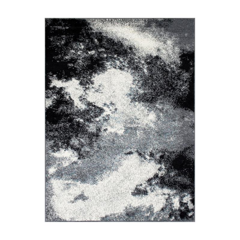 Furniture of America Nicolette Contemporary Fabric 5'x7' Area Rug in Gray