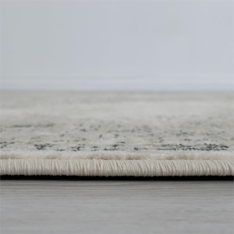 Furniture of America Julia Contemporary 5' x 7' Fabric Area Rug in Beige